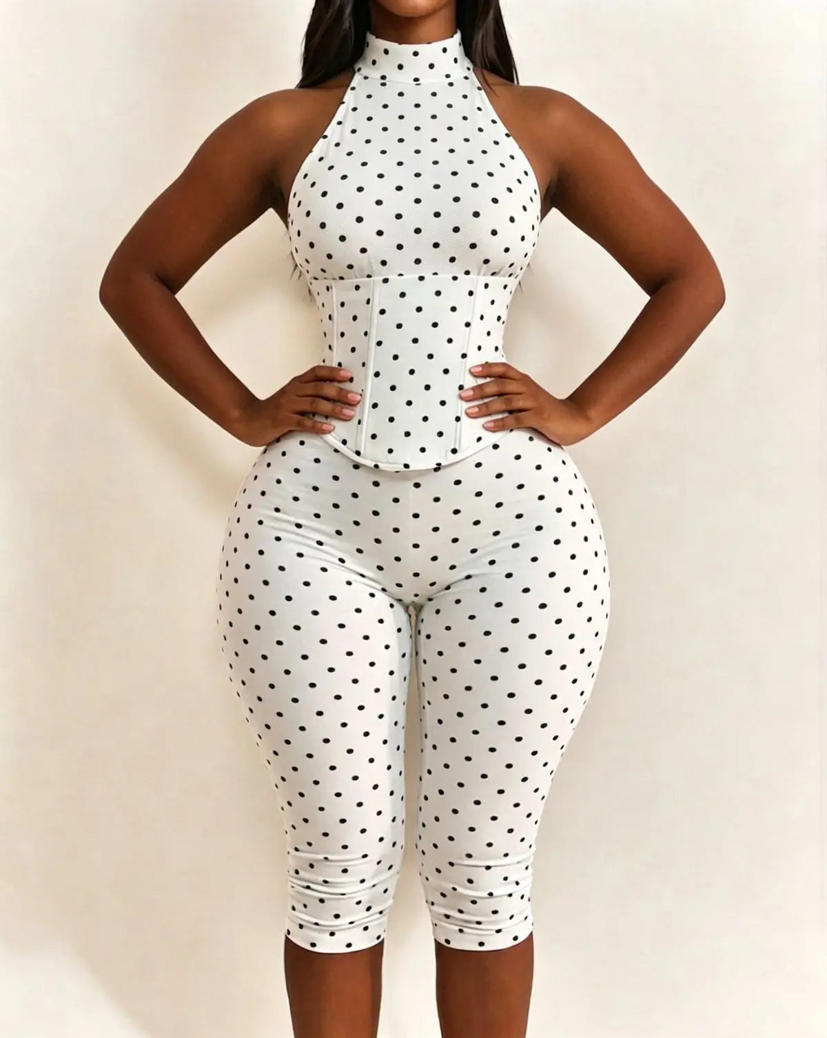 Polka Dot Corset Romper
