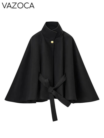 Luxurious Wool Stand Collar Coat