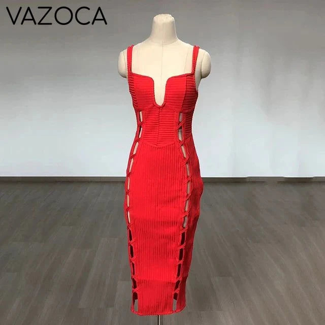 No Cuts Given Bandage Midi Dress