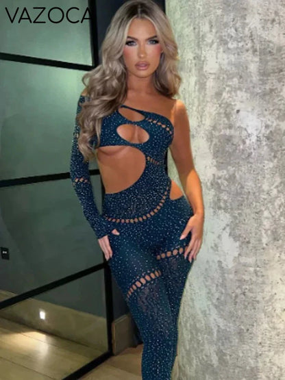 Pure Shine Rhinestone Jumpsuit