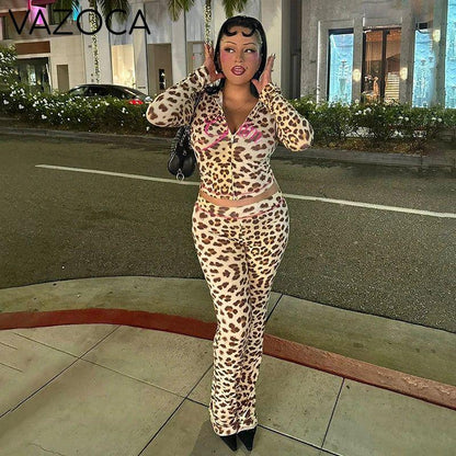 Fierce Leopard Hooded Set