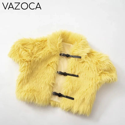 Fur Plush Cropped Jacket