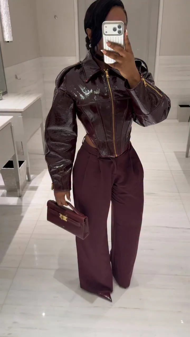 Vintage Leather Biker Jacket