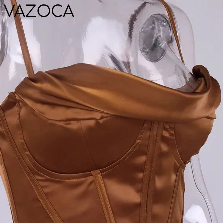 Satin Bustier Corset Top