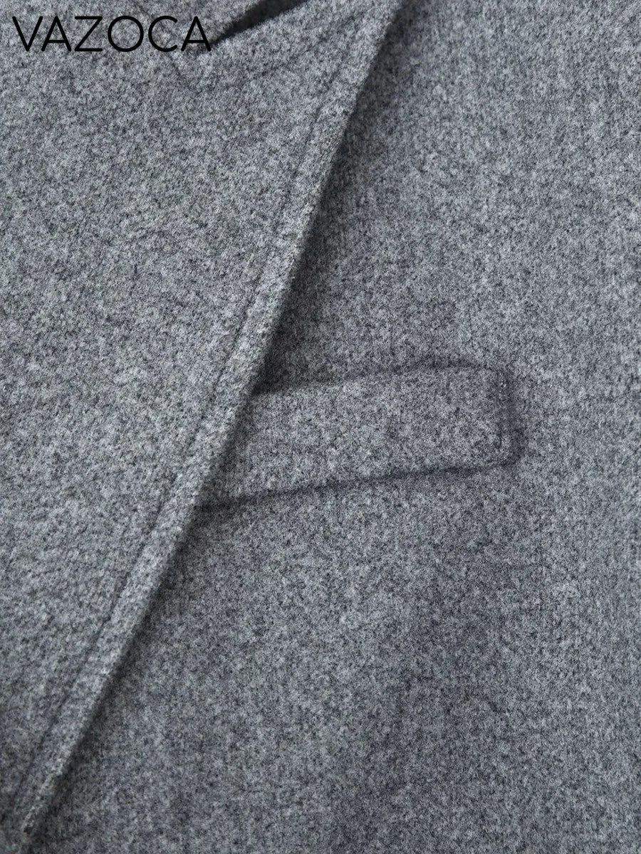 Wool Tassel Hem Coat