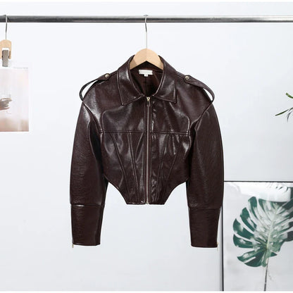 Vintage Leather Biker Jacket