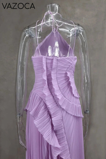 Kelsi Chiffon Ruffle Maxi Dress