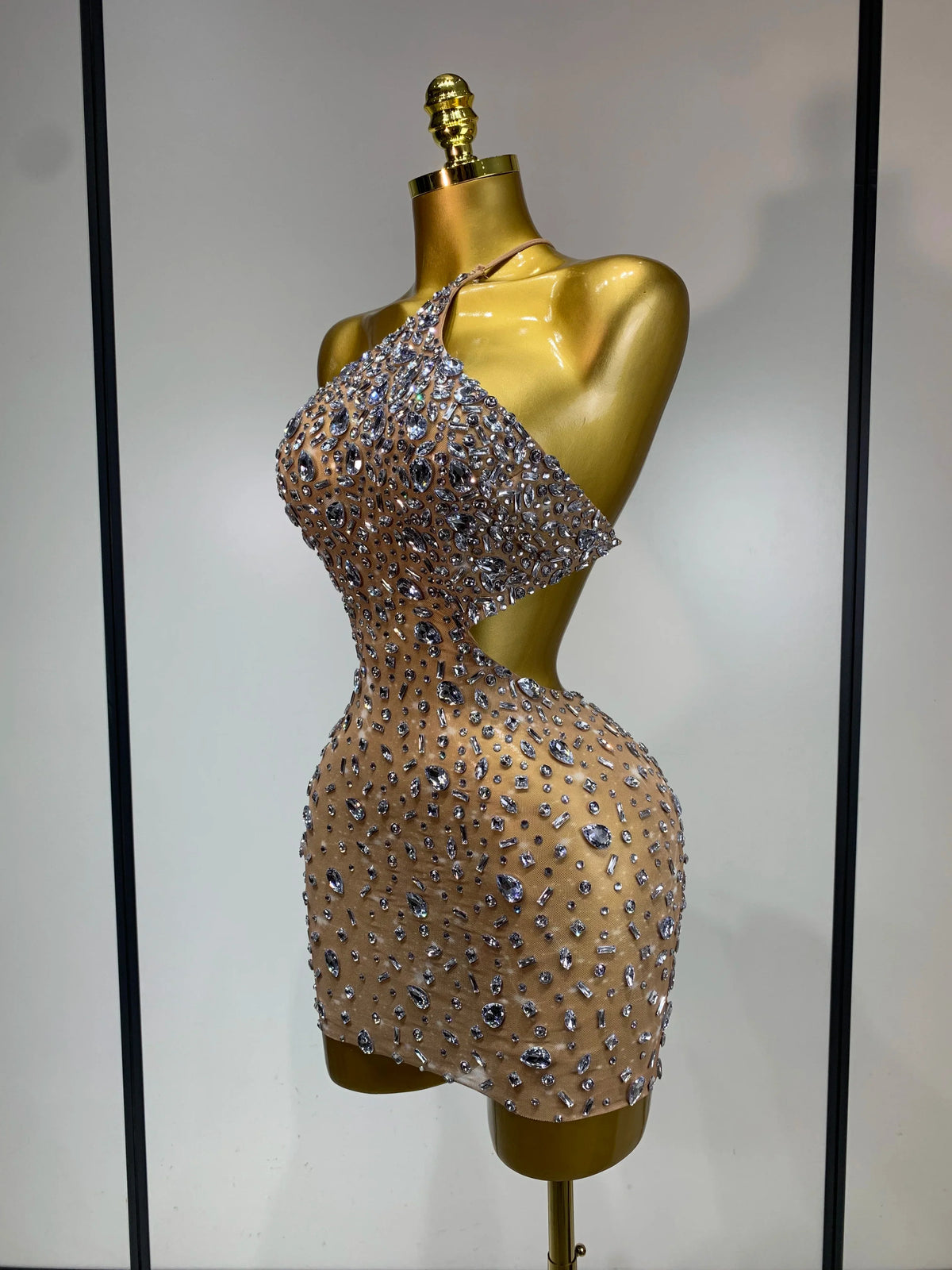 Mila Rhinestone Mini Dress