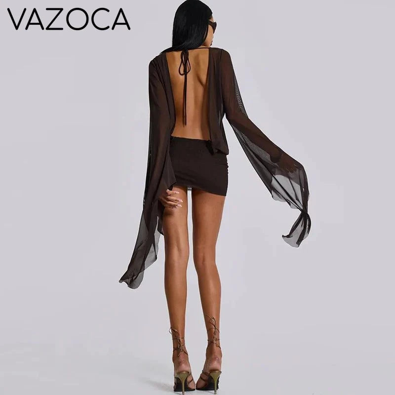 Sheer Wrap Cover Dress