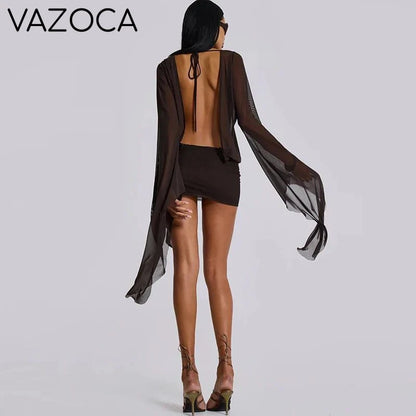 Sheer Wrap Cover Dress