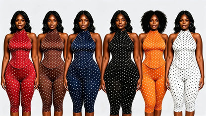 Polka Dot Corset Romper