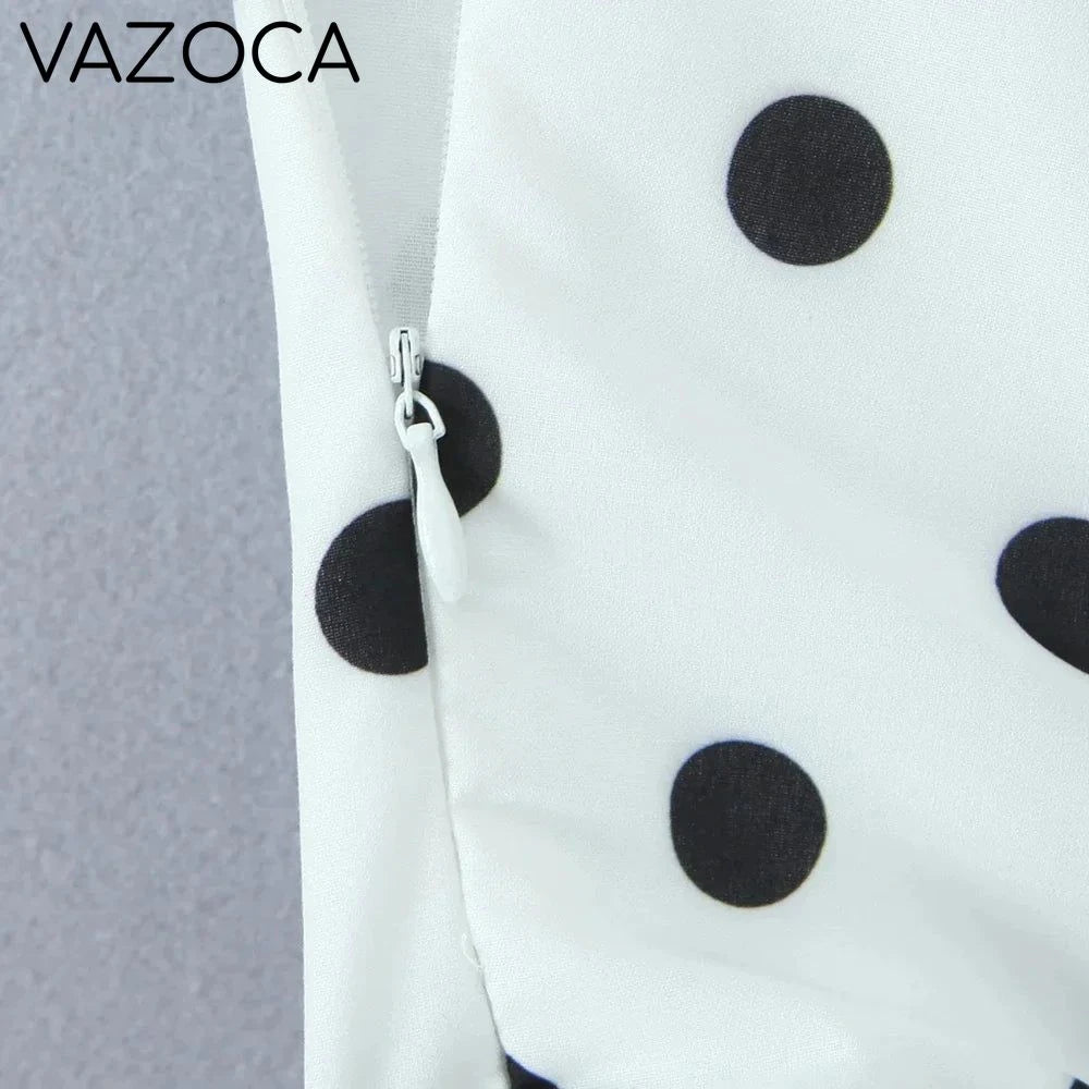 Polka Dot Puff Mini Dress