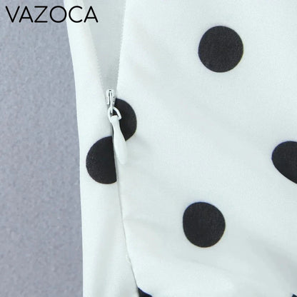 Polka Dot Puff Mini Dress