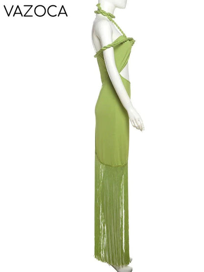 Knot Wrap Bodycon Maxi Dress