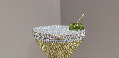 Cherry Goblet Rhinestone Clutch Bag