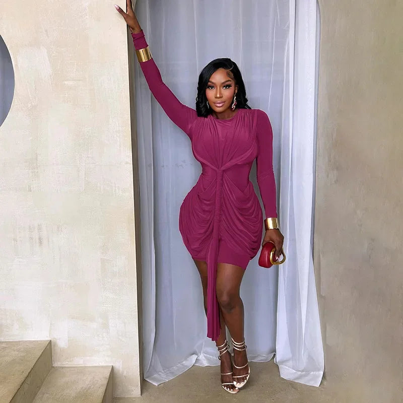 Tasha Ruched Bodycon Mini Dress
