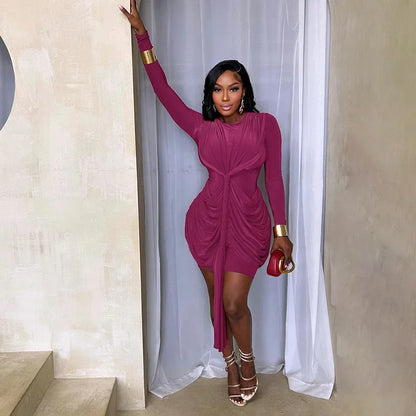 Tasha Ruched Bodycon Mini Dress