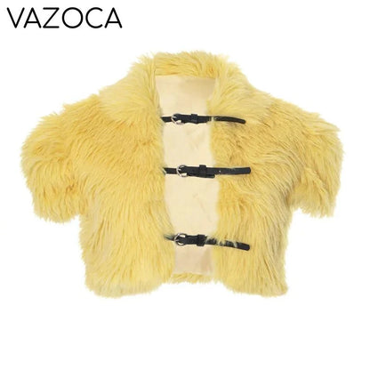 Fur Plush Cropped Jacket