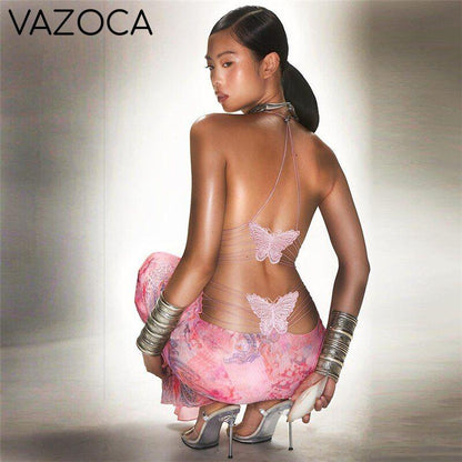 Backless Butterfly Edgy Dress
