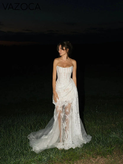 Stephanie Sheer Lace Maxi Dress
