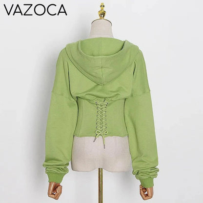 Hoodie Bandage Corset Jacket