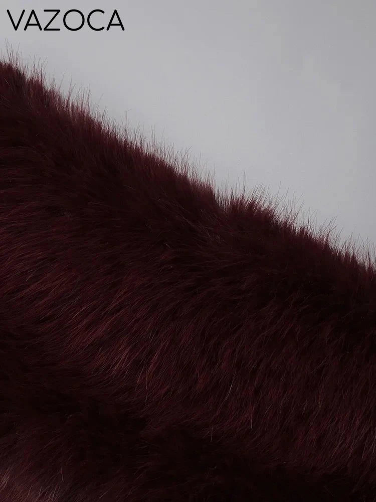 Lorene Fur Maxi Dress