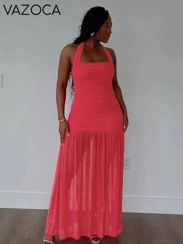 Lisa Ruched Maxi Dress