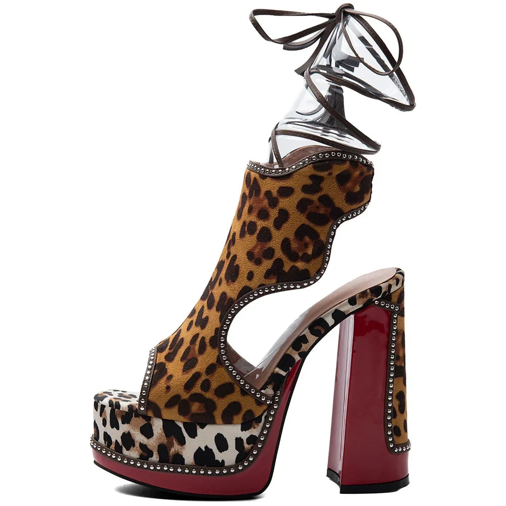 Leopard Chunky High Heels