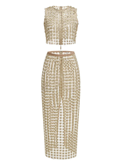 Champagne Skirt SSet