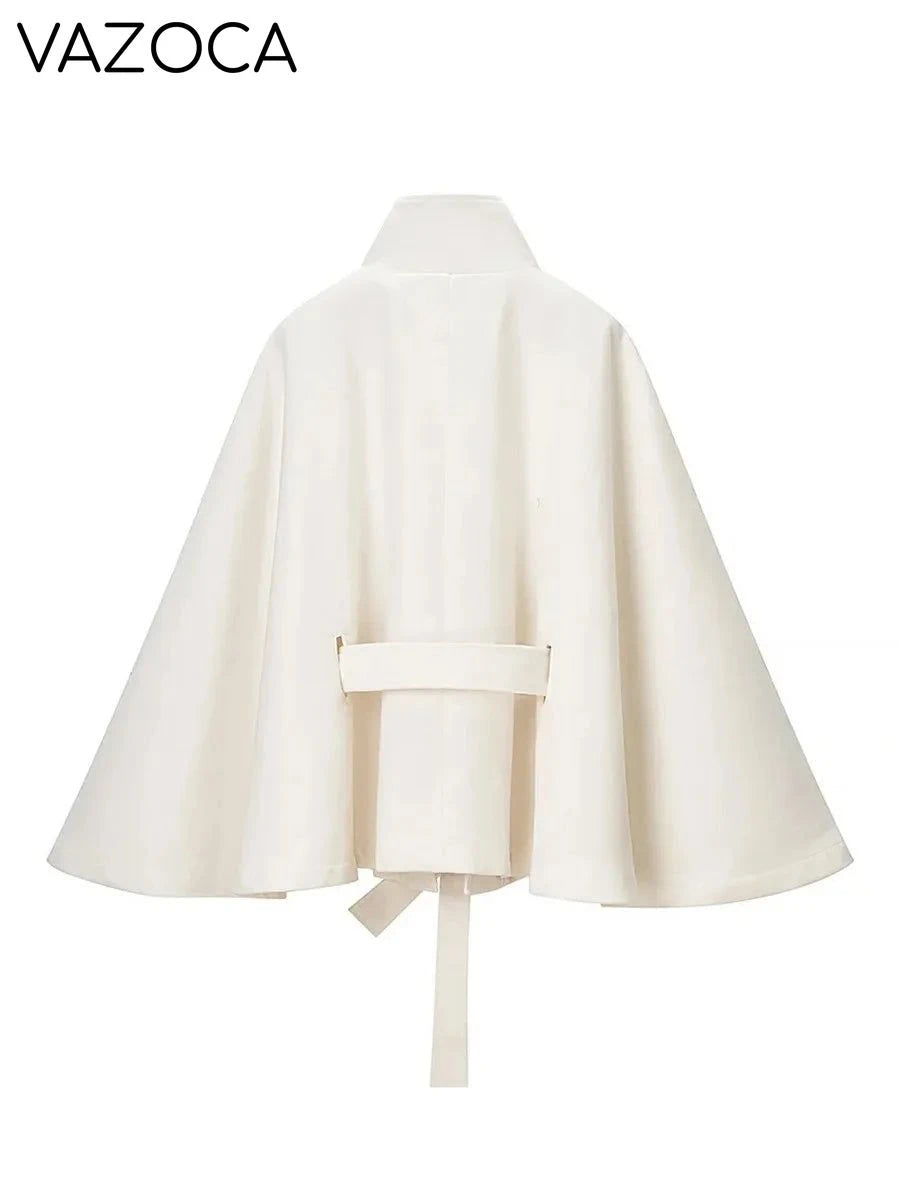 Luxurious Wool Stand Collar Coat