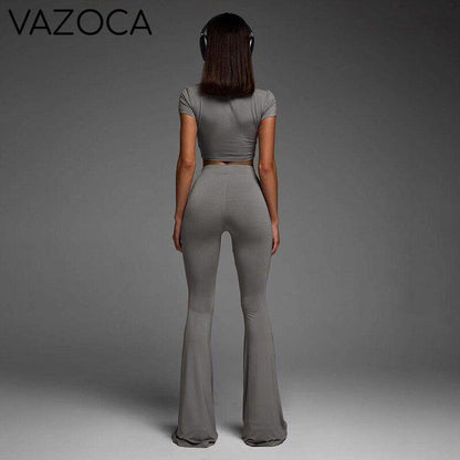 Sporty Stretchy Flare Set