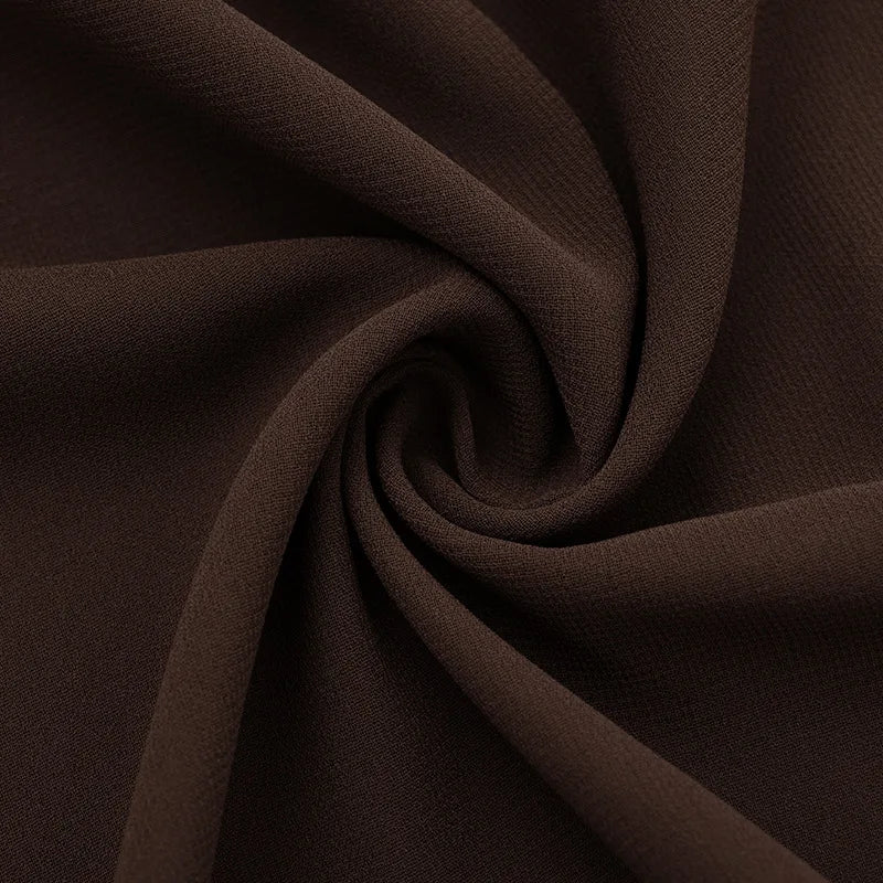Turtleneck Sheer Chiffon Capris Set