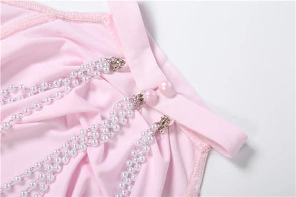 Pearl Chain Mini Dress