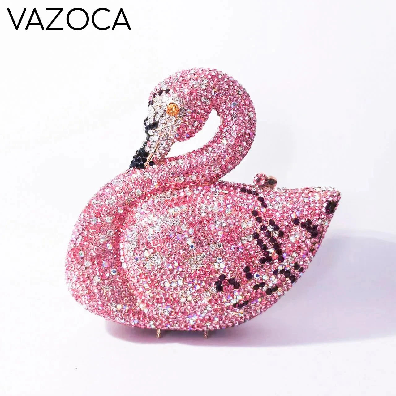 Swan Rhinestone Clutch Purse