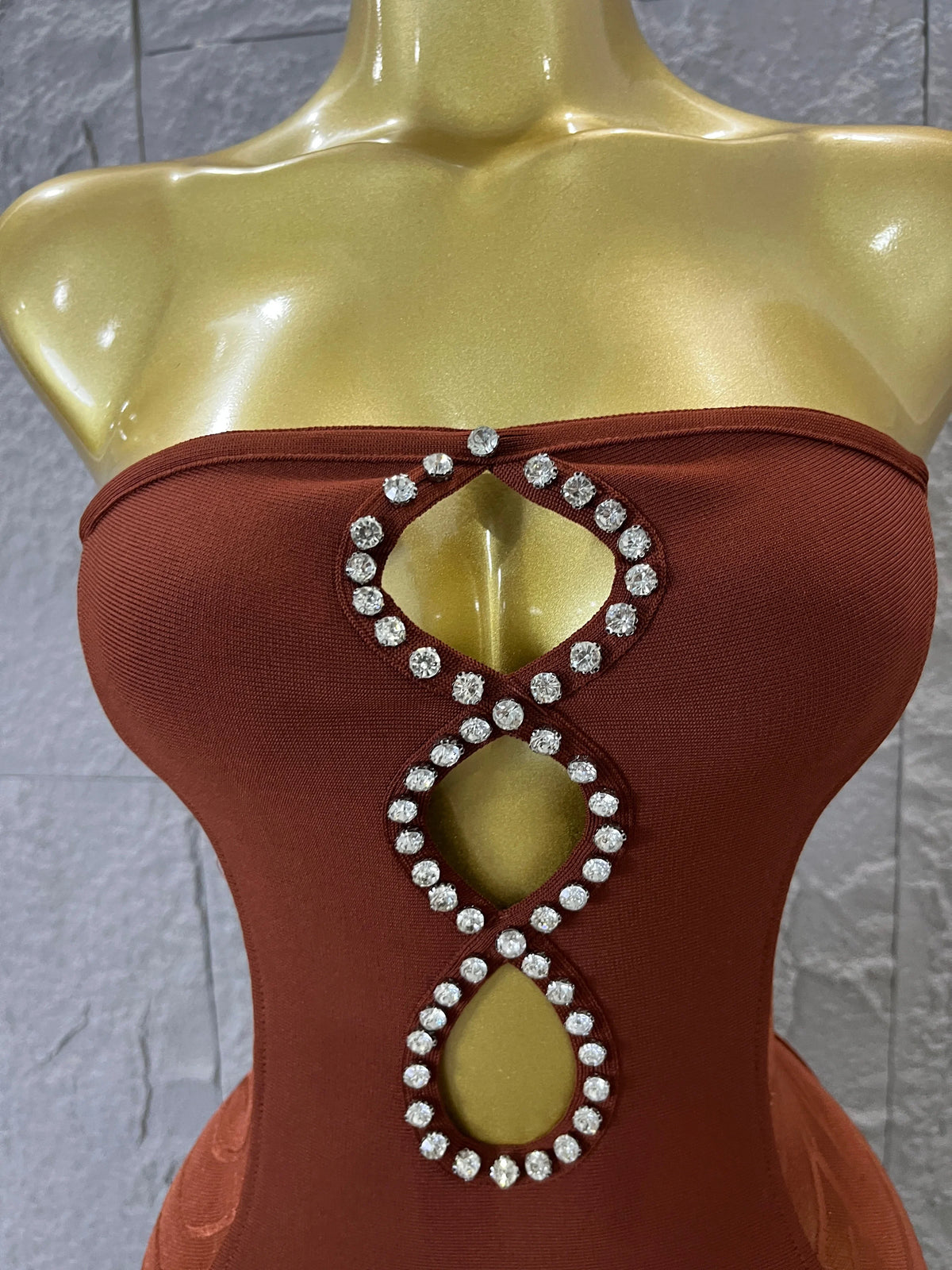 Brownie Asymmetrical Bandage Dress