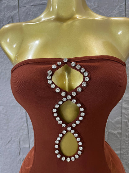 Brownie Asymmetrical Bandage Dress