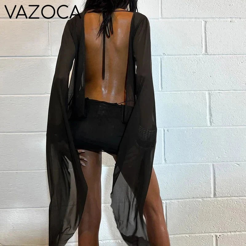 Sheer Wrap Cover Dress
