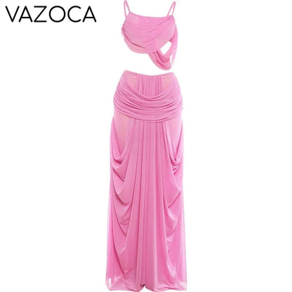 Onya Mesh Ruched Skirt Set