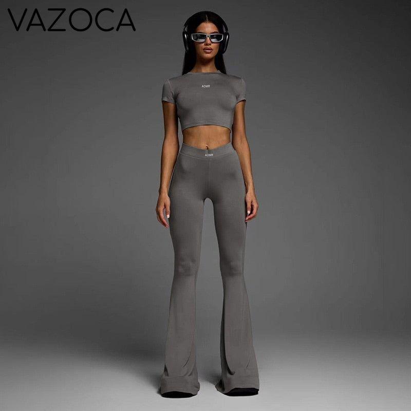 Sporty Stretchy Flare Set