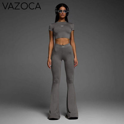 Sporty Stretchy Flare Set