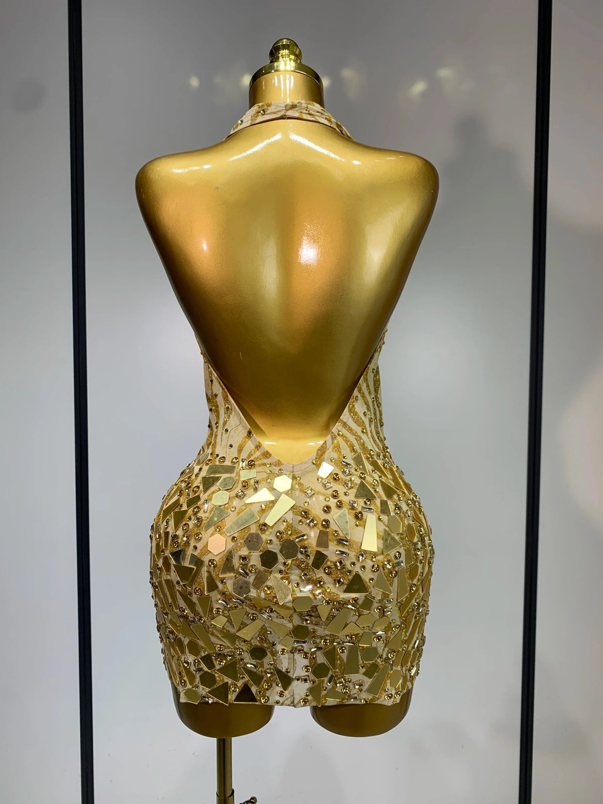 Witney Gold Mini Dress