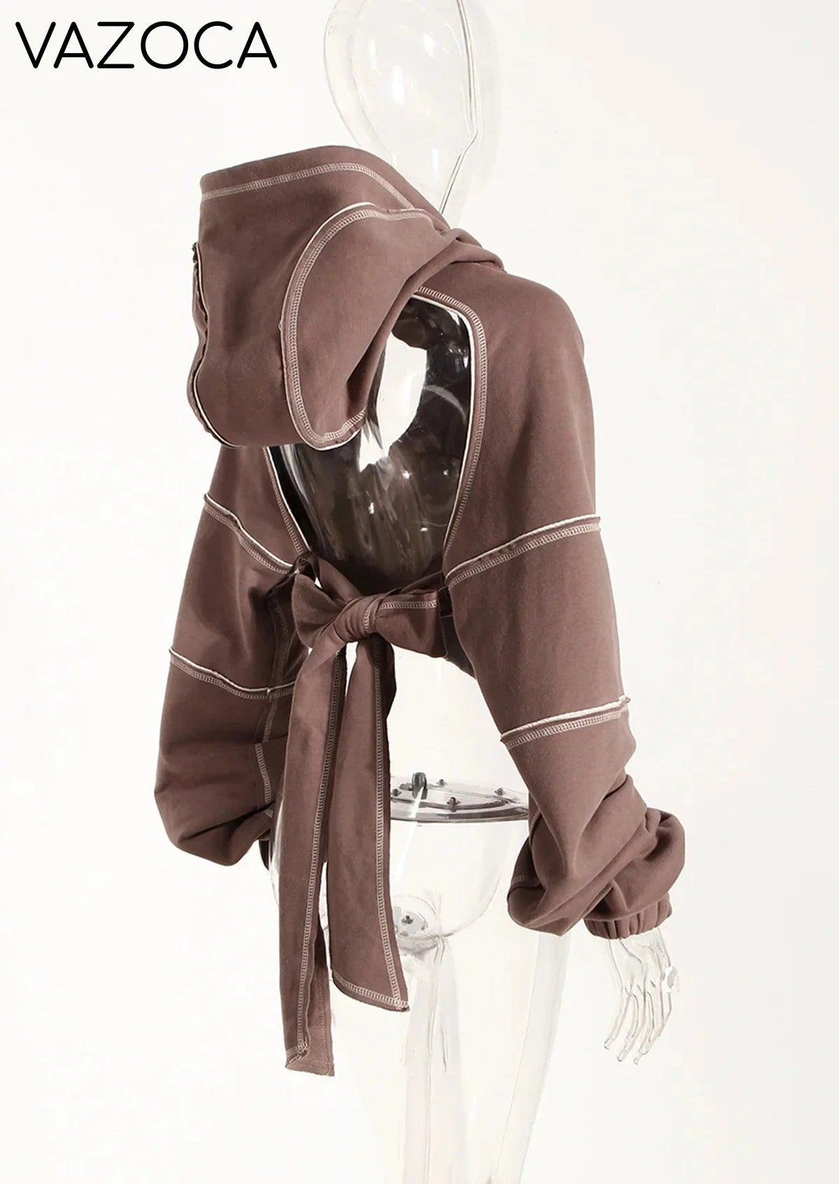 Hooded Cut Out Bandage Jacket