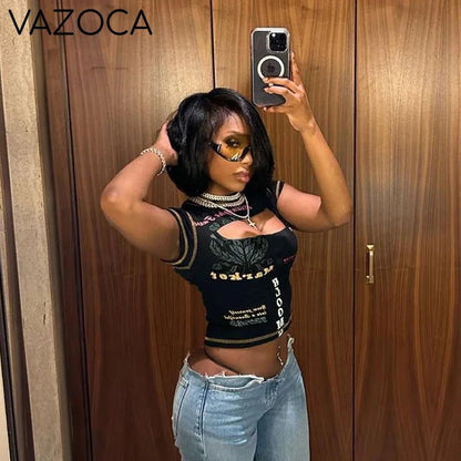 Graphic Cut Out Top