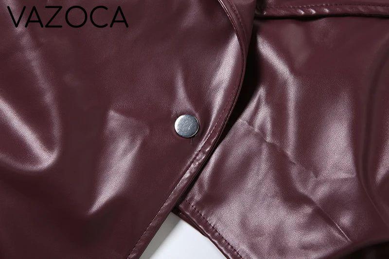 Chic Leather Cropped Jacket