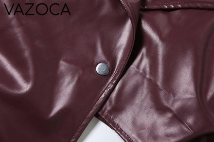 Chic Leather Cropped Jacket