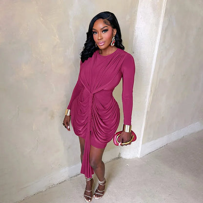 Tasha Ruched Bodycon Mini Dress