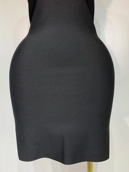 White Collar  Bodycon Bandage Mini Dress