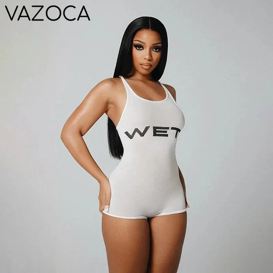 Wet Sleeveless Romper