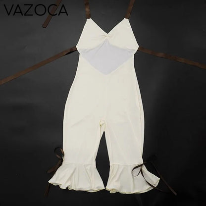 Bowknot Backless Jumpsuit