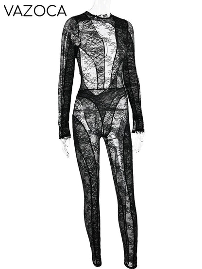 Naisha Mesh Sheer Jumpsuit